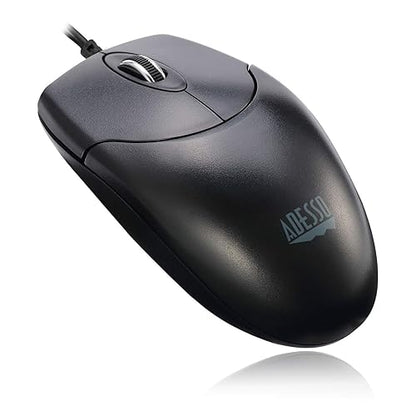 Adesso - Full-size Mouse - Optical - Cable - Black - USB Type C - 1200 dpi - Scroll Wheel - 3 Button(s) - Symmetrical - TAA Compliant