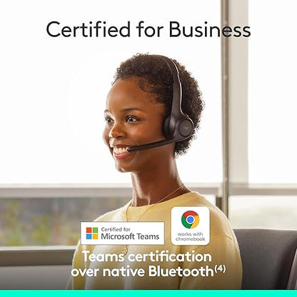Logitech Zone 305 for Business, Wireless Bluetooth Headset with Microphone, Native Bluetooth, for Microsoft Teams, Compatible with Windows, Mac, Chrome, Linux, iOS, iPadOS, Android