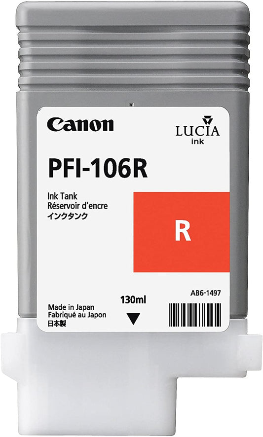 Canon 6627B001 PFI Original Ink Tank, Red