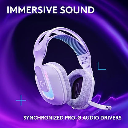 Logitech G522 Lightspeed Wireless Gaming Headset, LIGHTSYNC RGB, Full Bandwidth Mic & Advanced Synchronized Audio, Tri-Connectivity with Lightspeed, Bluetooth, USB-A to USB-C for PC - White