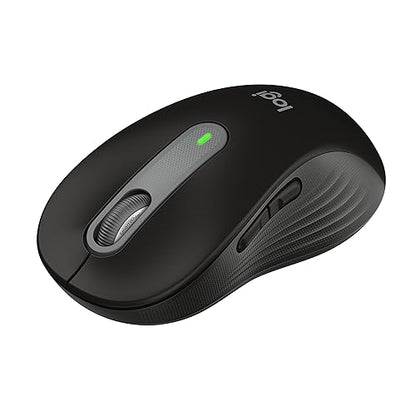 Logitech Signature M650 L Full Size Wireless Mouse - For Large Sized Hands, 2-Year Battery, Silent Clicks, Customizable Side Buttons, Bluetooth, for PC/Mac/Multi-Device/Chromebook - Black Black Right Handed Large Size