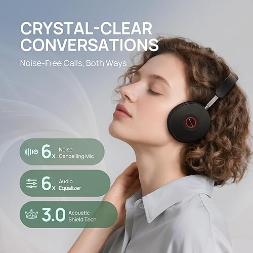 Yealink WH68 Hybrid ANC DECT&Bluetooth Wireless Headset with Adapter, 492ft Rang Stereo Active Noise Cancellation Headphones for Teams,Zoom,UCwith 6X Mic, 32H Call,Dual Ear Headsets (PC,Mobile,Phone)