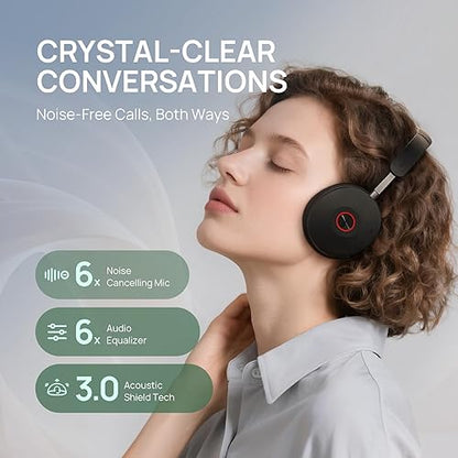 Yealink WH68 Hybrid ANC DECT&Bluetooth Wireless Headset with Adapter, 492ft Rang Stereo Active Noise Cancellation Headphones for Teams,Zoom,UCwith 6X Mic, 32H Call,Dual Ear Headsets (PC,Mobile,Phone)