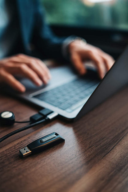 Verbatim 64GB USB 3.0 Store 'n' Go V3 Flash Drive - Cap-Less &amp; PC/Mac Compatible - Gray