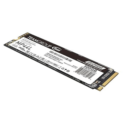 Team Group MP44L M.2 2280 500GB PCIe 4.0 x4 with NVMe 1.4 Internal Solid State Drive (SSD) TM8FPK500G0C101