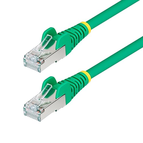 StarTech.com 50ft Green CAT6a Ethernet Cable, Snagless RJ45, 10GbE, 100W PoE++, S/FTP, 500MHz, 27AWG Pure Bare Copper, LSZH Green 50 ft.