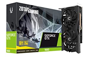 ZOTAC GeForce GTX 1660 6GB GDDR5 192-bit Gaming Graphics Card, Super Compact, ZT-T16600K-10M GTX 1660 Twin 1785 MHz