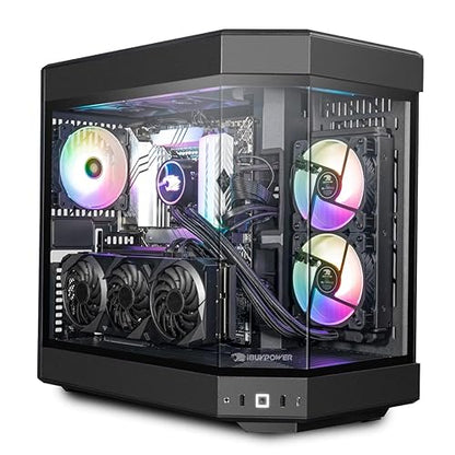 iBUYPOWER - Y60 Gaming Desktop - AMD Ryzen 9 7900x - NVIDIA GeForce RTX 4070Ti 12GB - 32GB DDR5 RAM - B650 Motherboard - 1TB NVMe SSD - Black