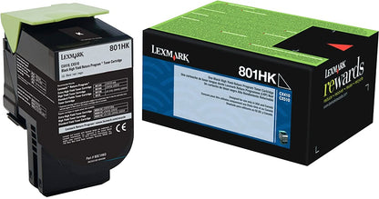 Lexmark 80C1HK0 Black High Yield Return Program Toner