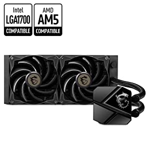 MSI MAG Coreliquid P240 - AIO CPU Liquid Cooler - LGA 1700 Ready - 240mm Radiator - Dual 120mm PWM Fans 240 mm MAG CORELIQUID P240