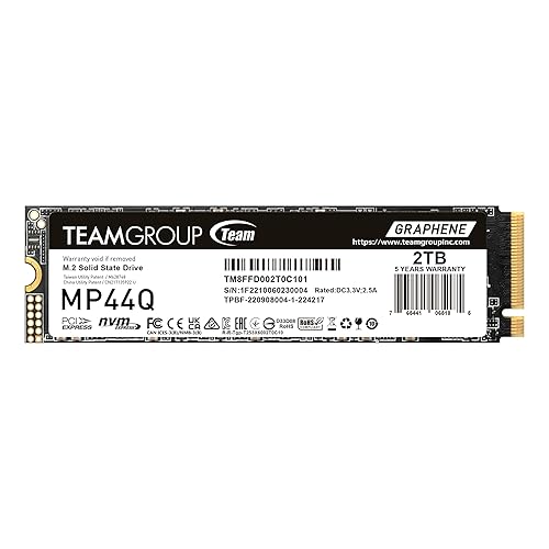 TEAMGROUP MP44Q 2TB SLC Cache Gen 4x4 M.2 2280 PCIe 4.0 w/NVMe Laptop Desktop NUC NAS SSD Read/Write Speed up to 7000/5900MB/s TM8FFD002T0C101 2tb Superb