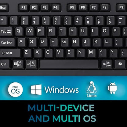 Adesso EasyTouch 445 Multi-Channel Wired Touchpad Keyboard, Black (AKB-445UB)