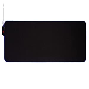 Mad Catz S.U.R.F. RGB Gaming Mousepad Water and Abrasion Resistant Gaming Surface with Two-Zone RGB Strips and Non-Slip Rubber Base 35.4 x 11.8 in - Black SSSCCS36BL01 SURF RGB