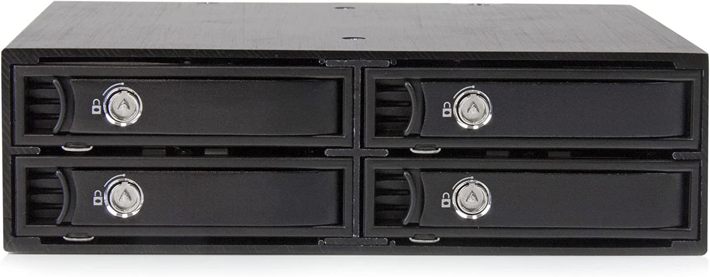 StarTech.com 4-Bay Mobile Rack Backplane for 2.5in SATA/SAS Drives - Hot Swap SSDs/HDDs from 5-15mm - Supports SAS II &amp; SATA III (6 Gbps) (SATSASBP425) 4-Bay (2.5 in SATA/SAS) 1x5.25" Bay