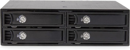 StarTech.com 4-Bay Mobile Rack Backplane for 2.5in SATA/SAS Drives - Hot Swap SSDs/HDDs from 5-15mm - Supports SAS II &amp; SATA III (6 Gbps) (SATSASBP425) 4-Bay (2.5 in SATA/SAS) 1x5.25" Bay