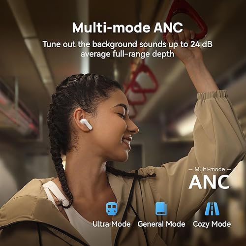 HUAWEI FreeBuds SE 4 ANC, Wireless Earbuds, 50hr Long Battery Life, Multi-Mode Noise Cancelling Earbuds for Travel & Office, Bluetooth 5.4, Compatible with iOS and Android, IP54, White White FreeBuds SE 4 ANC