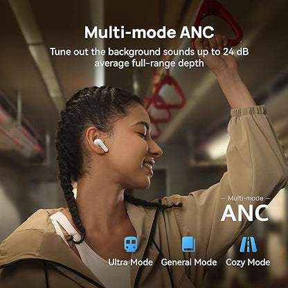 HUAWEI FreeBuds SE 4 ANC, Wireless Earbuds, 50hr Long Battery Life, Multi-Mode Noise Cancelling Earbuds for Travel & Office, Bluetooth 5.4, Compatible with iOS and Android, IP54, White White FreeBuds SE 4 ANC
