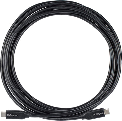 StarTech.com USB C To USB C Cable - 10 ft / 3m - USB-IF Certified - 5A PD - USB 2.0 - USB Type C Charging Cable - USB C Fast Charge Cable (USB2C5C3M) Black 10 ft/ 3 m
