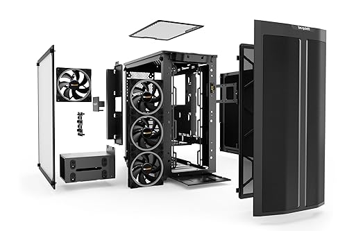 be quiet! Pure Base 500 FX ATX Midi Tower PC case | ARGB | 4 Pre-Installed Light Wings PWM Fans | Tempered Glass Window | Black | BGW43 BGW43 Case