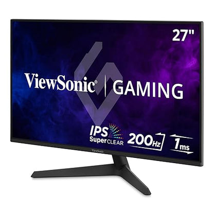 ViewSonic VX2729 27 Inch 1080p IPS Gaming Monitor with 200Hz, 1ms, FreeSync Premium, HDR10, Tilt Adjustment, HDMI, and DisplayPort Inputs