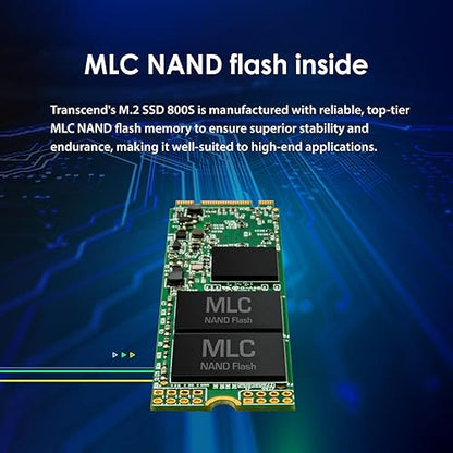 TRANSCEND TS128GMTS800S 128GB SATA III 6Gb/s MTS800 80 mm M.2 Solid State Drive 128 GB MTS800S