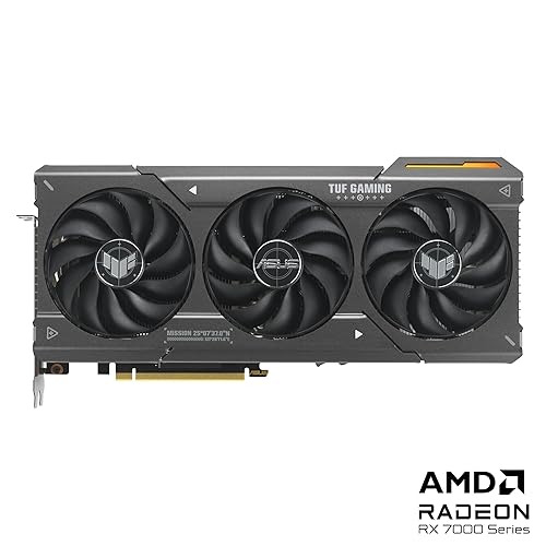 ASUS TUF Gaming Radeon™ RX 7600 XT OC Edition 16GB GDDR6 Graphics Card (AMD RDNA™ 3, PCIe 4.0, HDMI 2.1, DisplayPort 2.1, Axial-tech Fan Design, Auto-Extreme Technology, GPU Tweak III, and More) TUF Gaming RX7600XT|16G