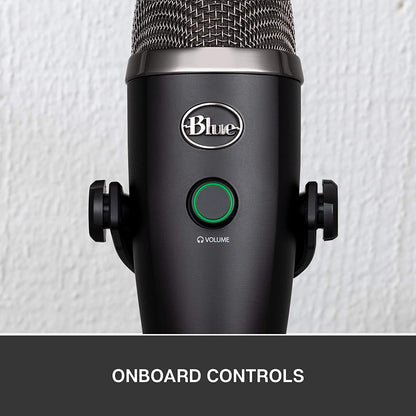 Blue microphones Blue Yeti Nano Premium USB Microphone for Recording, Streaming, Gaming, Podcasting on PC and Mac, Condenser Mic with Blue VO!CE Effects, Cardioid and Omni, No-Latency Monitoring - Blackout Blackout Microphone