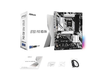 ASRock B760 Pro RS/D4 Motherboard, Compatible with Intel 12th and 13th Generation CPU (LGA1700), B760 Chipset, DDR4 ATX Motherboard