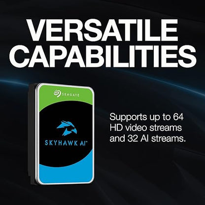 Seagate SkyHawk Surveillance AI ST8000VE001 8TB 3.5? 7200RPM 256MB Cache SATA III Internal Hard Drive