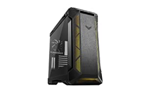ASUS 90DC0012-B40000 TUF Gaming GT501 Black Case Supports up to EATX with Metal Front Panel, Tempered-Glass Side Panel, 120 mm RGB fan, 140 mm PWM fan, Radiator Space Reserved, and USB 3.1 Gen 1