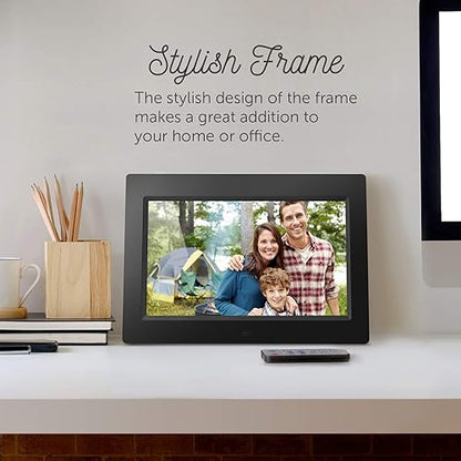 Aluratek 10" LCD Digital Photo Frame w/4GB Built-in Mem & USB SD/SDHC Support (ADMPF310F) Black 10 Inch