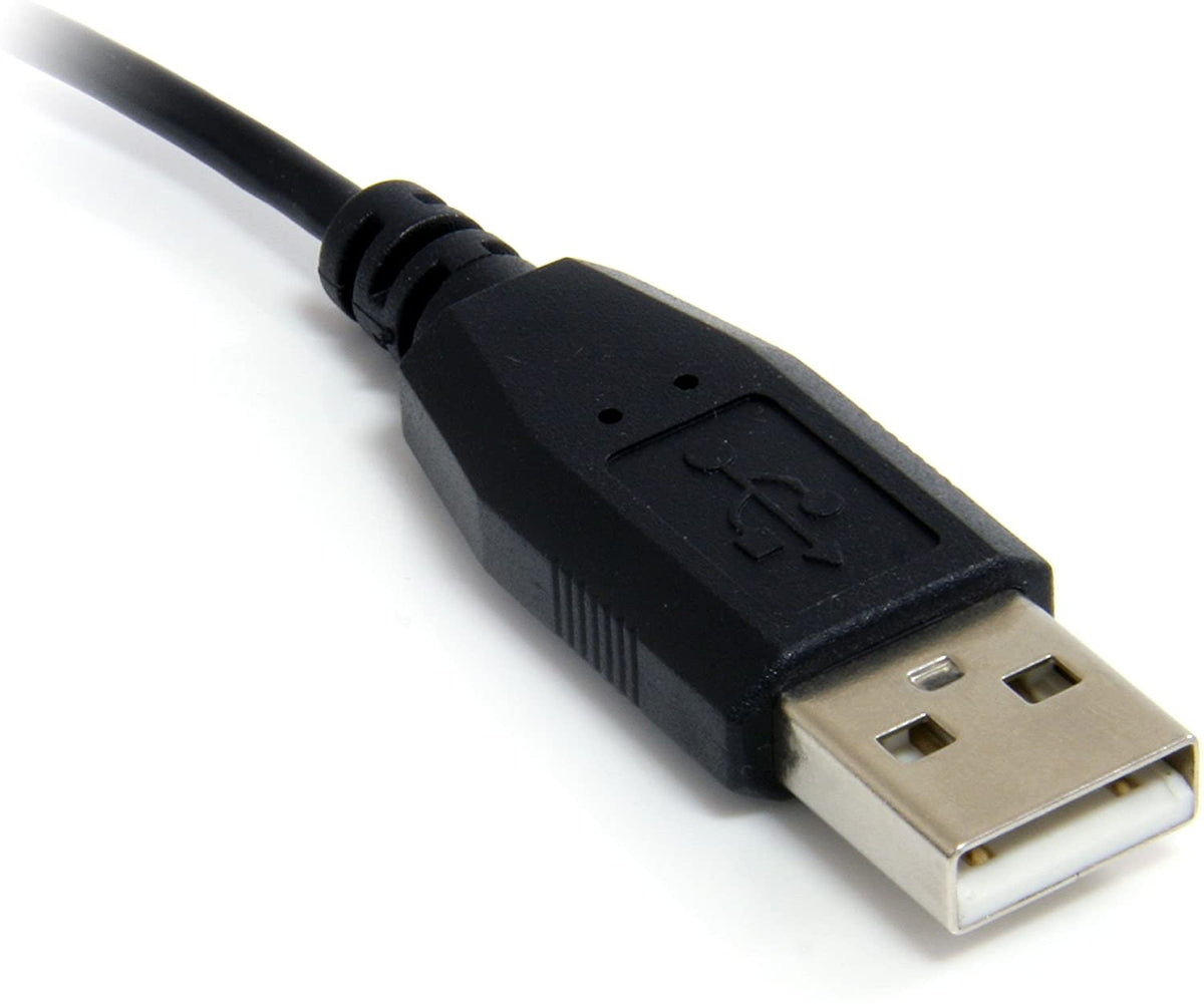StarTech.com 6 ft. (1.8 m) Right Angle Micro USB Cable - USB 2.0 A to Right Angle Micro B - Black - Micro USB Cable (UUSBHAUB6RA) 6 ft / 2m Right Angle