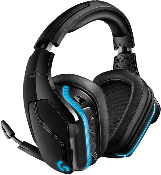 Logitech G935 Wireless DTS:X 7.1 Surround Sound LIGHTSYNC RGB PC Gaming Headset - Black/Blue G935 Only