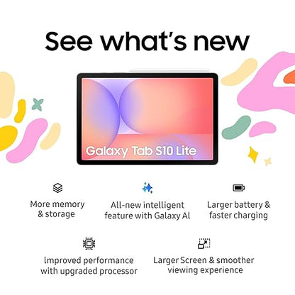 Samsung Galaxy Tab S10 Lite - Graphite, 128GB, 10.9" Android Tablet, AI Assistant, 8000mAh Battery, S Pen Inlcuded 128GB Graphite Tablet Only