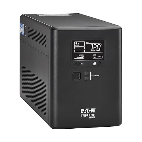 Eaton Tripp Lite Series Cloud-Connected 1500VA UPS Battery Backup & Surge Protector, Remote Management & Monitoring, 1000W, 10 Outlets, LCD Screen, Computer UPS