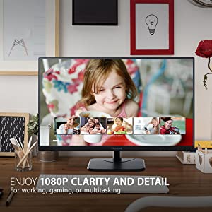 ViewSonic VA2456-MHD 24 Inch IPS 1080p Monitor with Ultra-Thin Bezels, HDMI, DisplayPort and VGA Inputs for Home and Office 24-Inch
