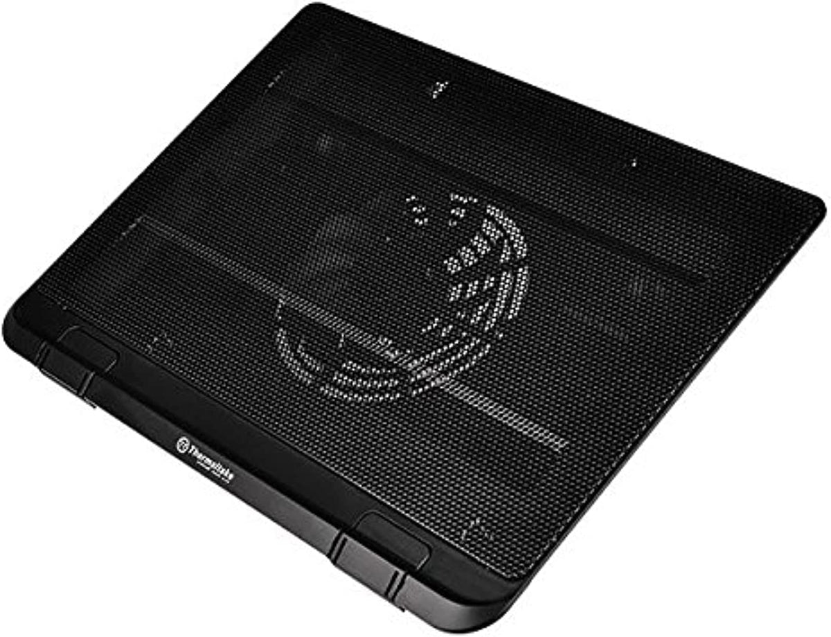 Thermaltake Massive A23 Steel Mesh Panel Single 120mm Fan 10"-16" Laptop Notebook Cooling Pad CL-N013-PL12BL-A, Black 10''~16'' Slim 120mm Fan