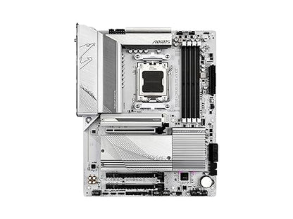 GIGABYTE B650 AORUS Elite AX ICE (AM5/ LGA 1718/ AMD/ B650/ ATX/ 5-Year Warranty/ DDR5/ Triple M.2/ PCIe 5.0/ USB 3.2 Gen2X2 Type-C/WiFi 6E/ 2.5GbE LAN/Snow White/EZ-Latch/Motherboard)