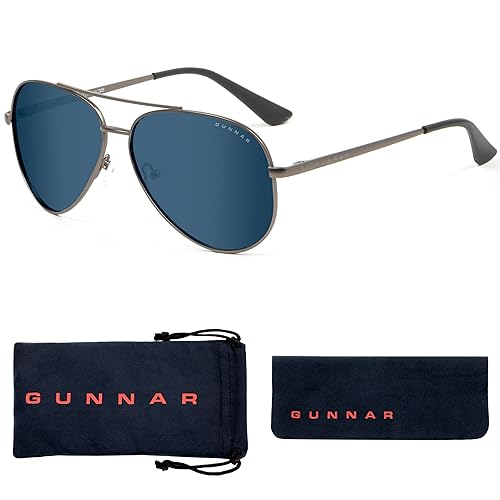 GUNNAR - Premium Gaming and Computer Glasses - Blocks 35-98% Blue Light - Vertex Gunmetal