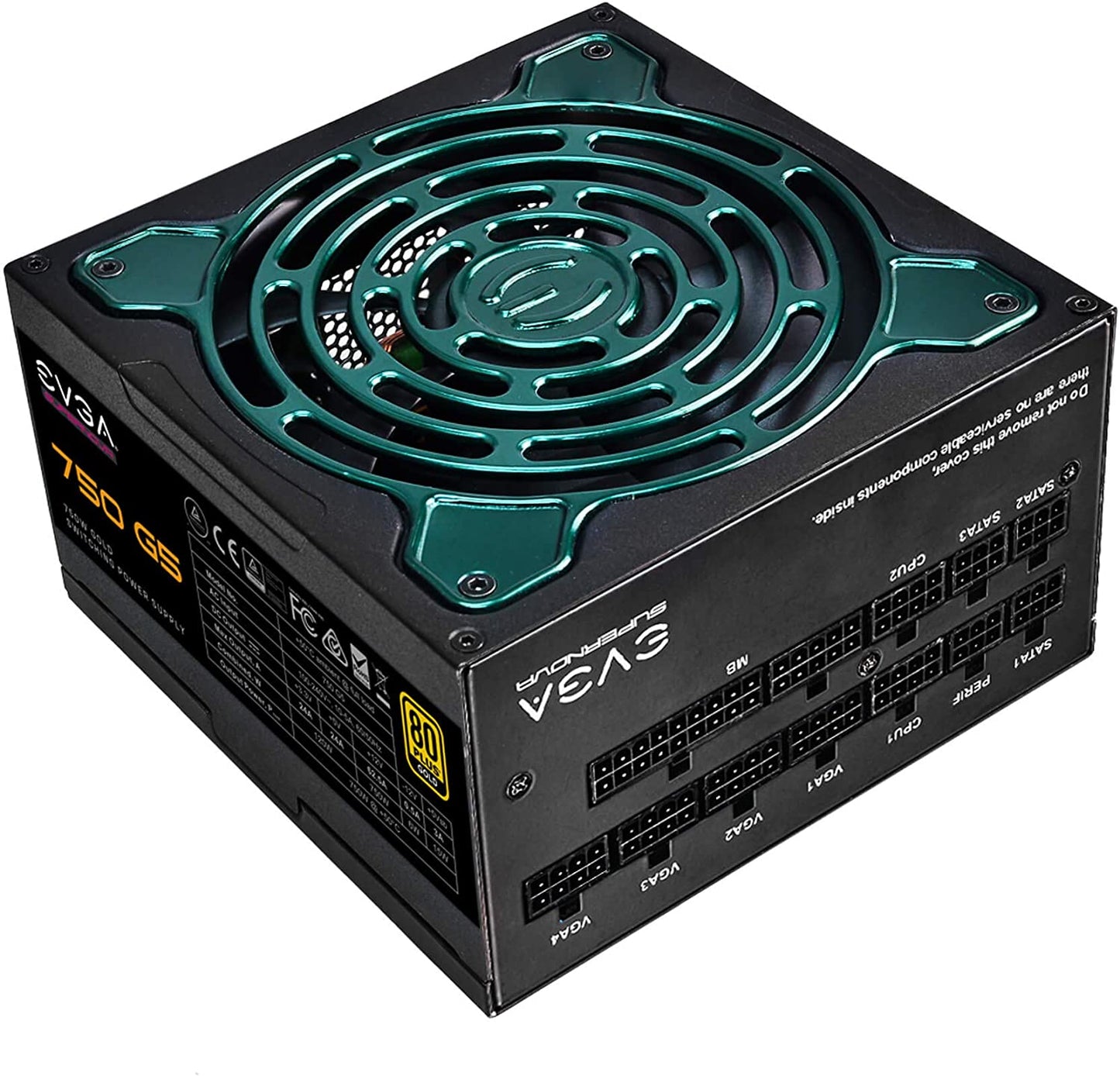 EVGA 220-G5-0750-X1 Super Nova 750 G5, 80 Plus Gold 750W, Fully Modular, ECO Mode with Fdb Fan, 10 Year Warranty, Compact 150mm Size, Power Supply 750W G5 Power Supply