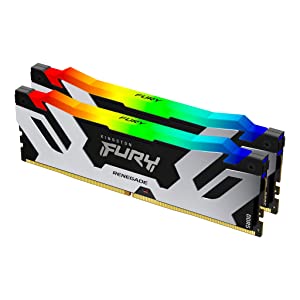 Kingston Fury Renegade RGB 32GB (2x16GB) 7200MT/s DDR5 CL38 DIMM Desktop Memory (Kit of 2) | Intel XMP 3.0 | Infrared Sync Technology | Overclocking Stability | KF572C38RSAK2-32 7200 MHz 32GB (2x16GB)