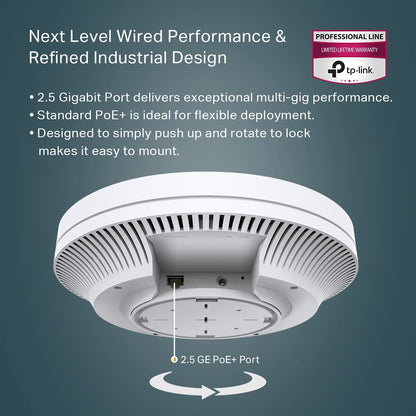TP-Link EAP660 HD | Omada WiFi 6 AX3600 Wireless 2.5G Access Point for High-Density Deployment | OFDMA, Mesh, Seamless Roaming &amp; MU-MIMO | SDN Integrated | Cloud Access &amp; Omada App | PoE+ Powered