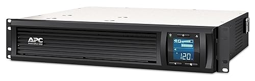 APC UPS 1000VA Smart-UPS with SmartConnect, Pure Sinewave UPS Battery Backup, Line Interactive, 120V Uninterruptible Power Supply, Rackmount UPS (SMC1000-2UC) 1000VA Rack Mount Smart-UPS