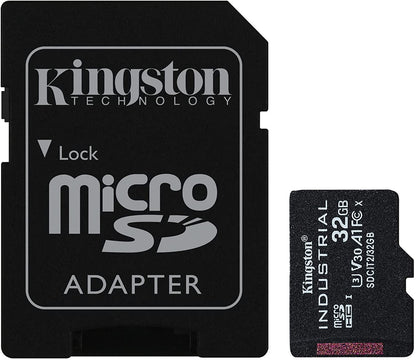 Kingston Industrial 32GB microSDHC C10 A1 pSLC Card + SD Adapter SDCIT2/32GB With Adapter 32GB