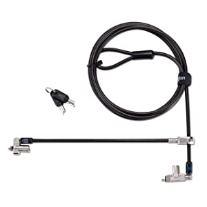 Kensington Slim N17 2.0 Keyed Dual Head Laptop Lock for Wedge-Shaped Slots (K60508WW)
