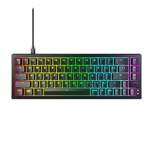 Cherry K5V2 Compact, Mechanical Gaming Keyboard in 65% Format US Layout Hot Swappable, Cherry MX2A RED Switches (Black)