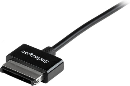 StarTech.com 3m Dock Connector to USB Cable for ASUS® Transformer Pad and Eee Pad Transformer (TF101, etc.) / Slider - Data / Charge Cable (USB2ASDC3M),Black,10 ft / 3m Asus Dock Connector 10 ft / 3m