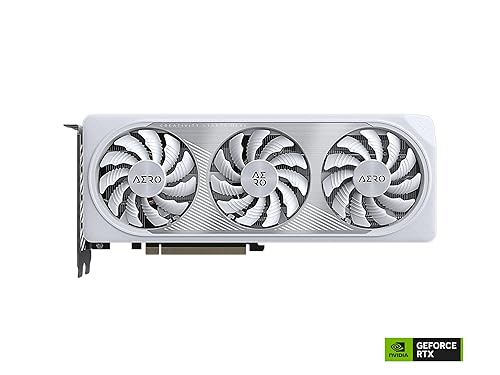 Gigabyte GeForce RTX 4060 AERO OC 8G Graphics Card, 3X WINDFORCE Fans, 8GB 128-bit GDDR6, GV-N4060AERO OC-8GD Video Card