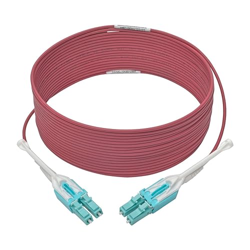 Tripp Lite 6M 10Gb Duplex Multimode Fiber Patch Cable 50/125 OM4 LC/LC LSZH Magenta Push Pull Tabs (N821-06M-MG-T)