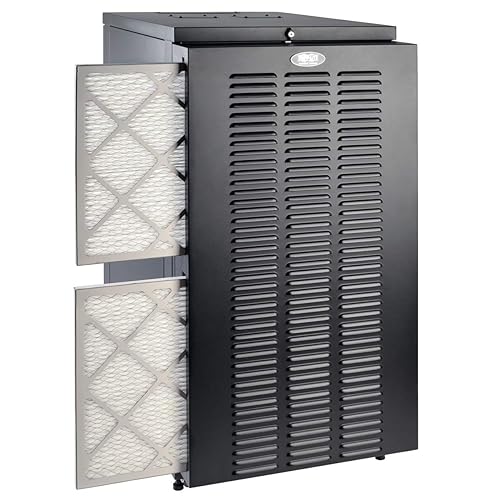 Tripp Lite 24U Industrial Standard-Depth Rack Floor Enclosure Server Cabinet with Doors & Sides, Black